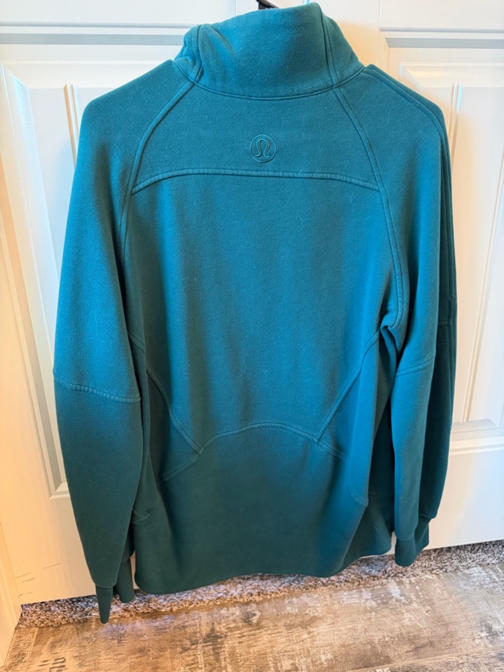 lululemon storm teal full zip funnel neck scuba - Picture 4 of 5